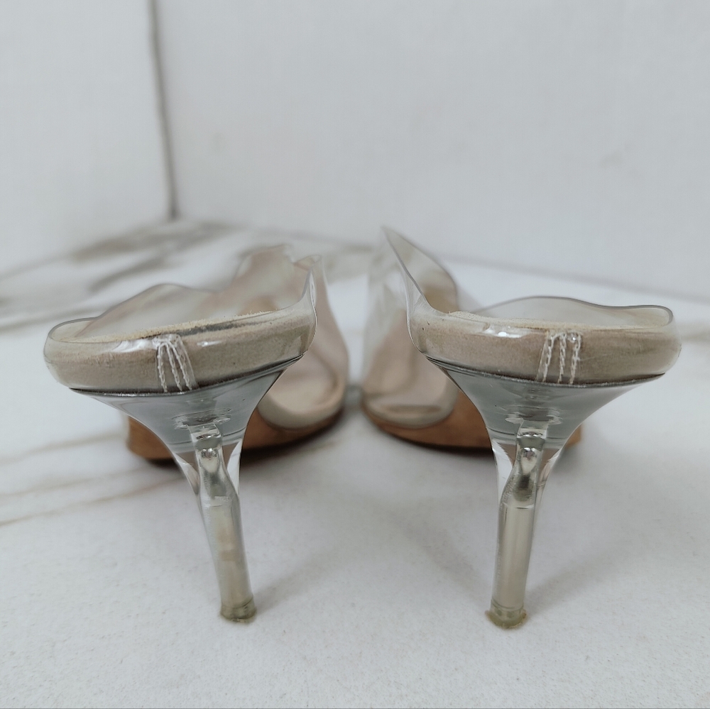 Yeezy Season 6 Clear Transparent PVC Lucite Heel Mules, Sz 37 (US women's 6) - Picture 7 of 16